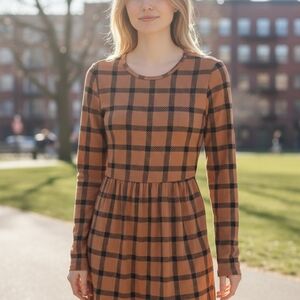 Plaid Long Sleeve Dress